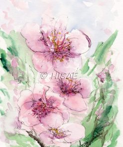 Alternative view of La branche de cerisier – AQUARELLE ORIGINALE