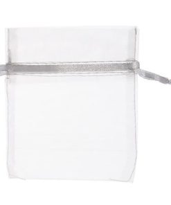 10 Sachets en organza blanc