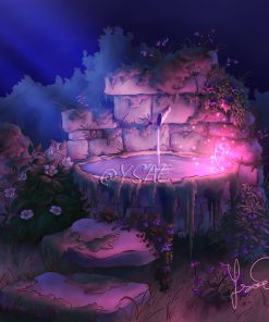 La fontaine magique – AFFICHE 20×20 cm