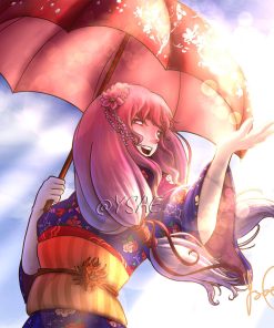 Jeune fille au soleil – CARTE POSTALE