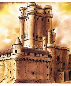 Alternative view of Le donjon du château de Vincennes – ENCRE ORIGINALE